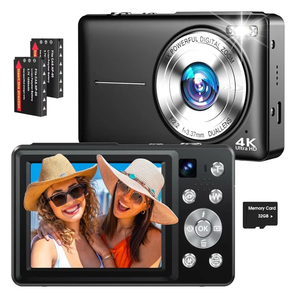 4K Ultra HD Digital Camera - Black New